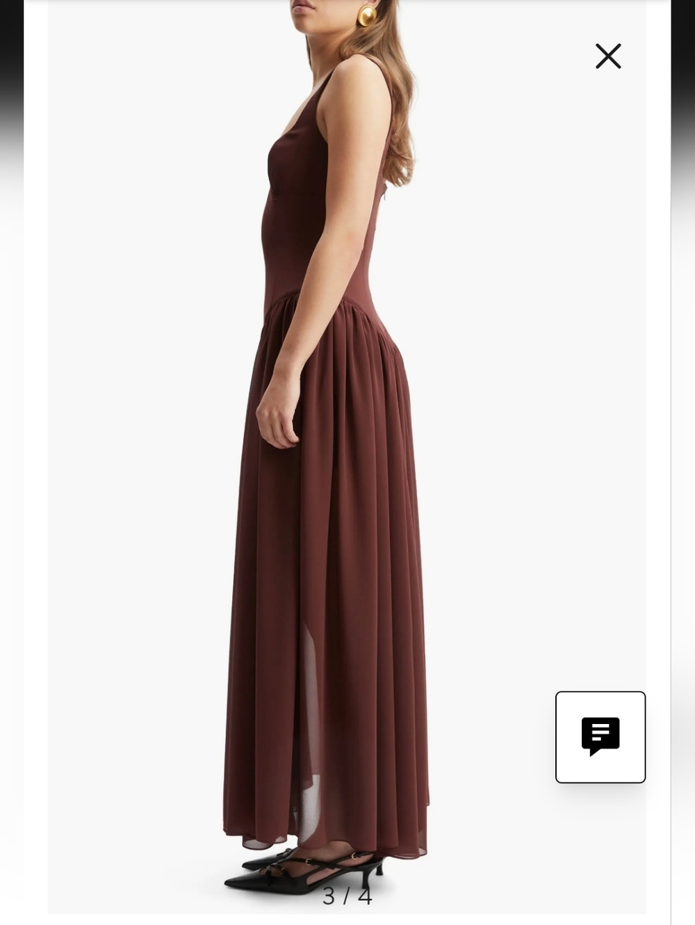 Bardot Chocolate Brown Maxi Dress - Picture 4 of 9